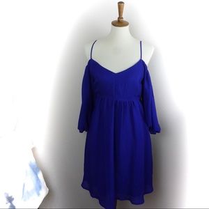 Anthro Moulinette Souers Cold Shoulder Dress, sz S